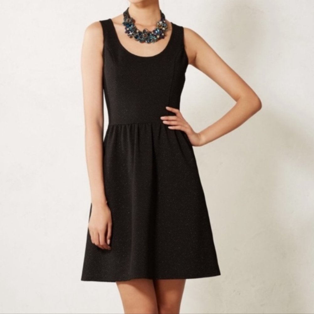NWOT Anthropologie HD in Paris Black Starry Night Dress Large